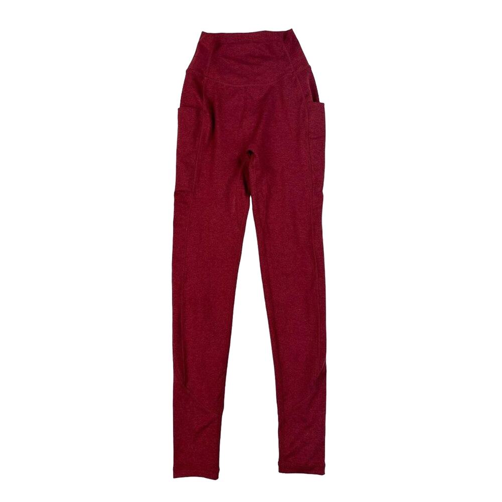 Stori - High Waist Pocket Leggings in Red
